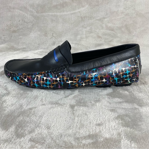 Robert Graham Sunbury Mens Driving Loafer Size 12 Black Leather Slip On Shoe NEW - Picture 2 of 12